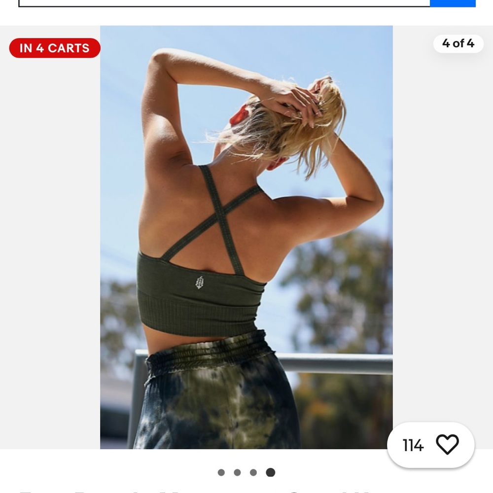 FP Movement Good Karma Crop Top in Secret Moss - Picture 2 of 5